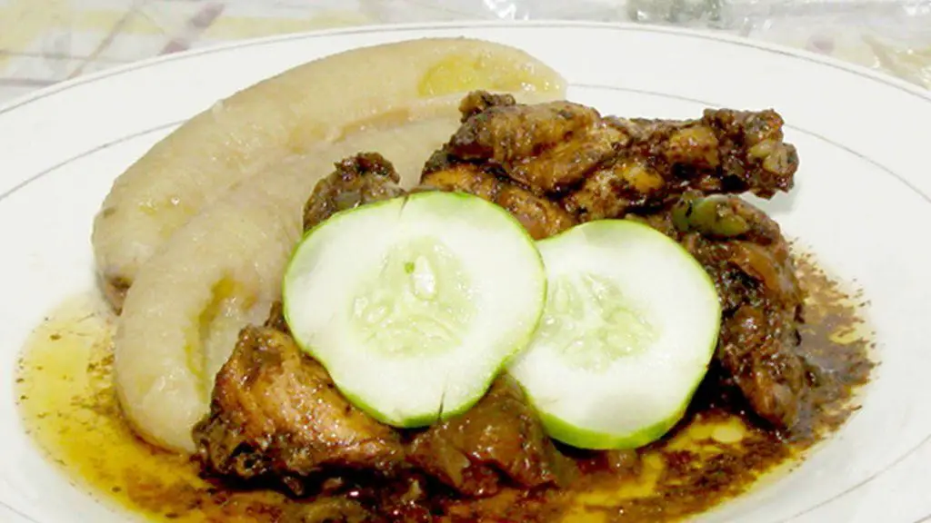 Caribbean Chicken Fricassee with Green Bananas