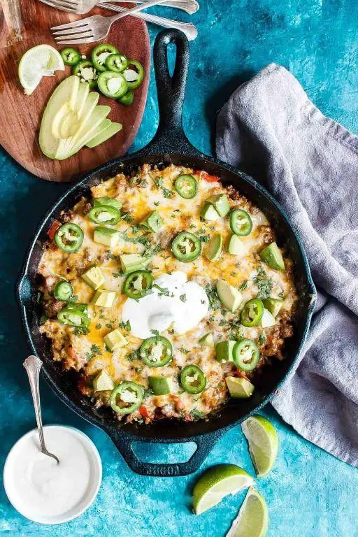Cheesy Keto Taco Skillet