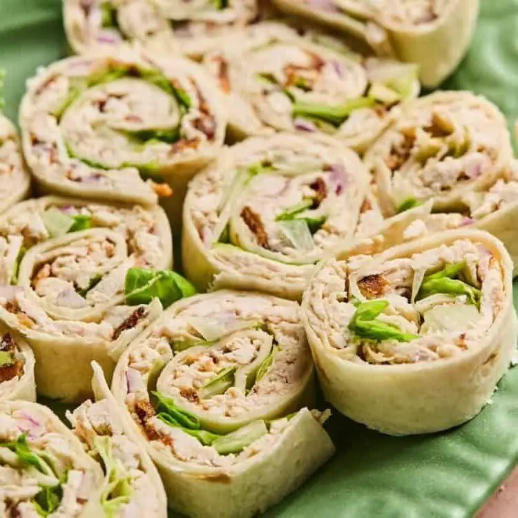Chicken Caesar Salad Pinwheels