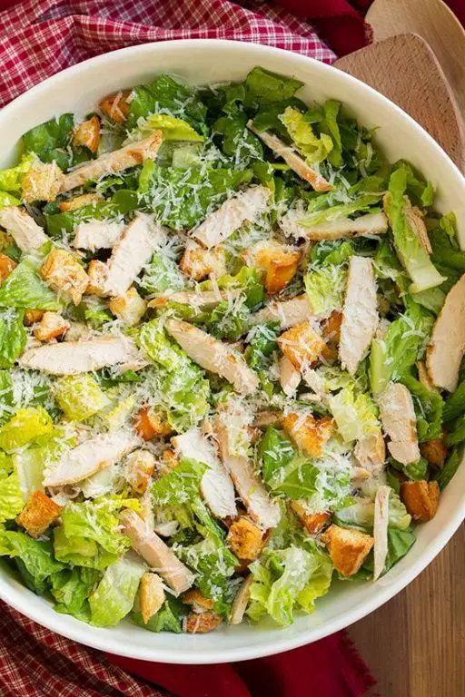 Chicken Caesar Salad with Homemade Dressing
