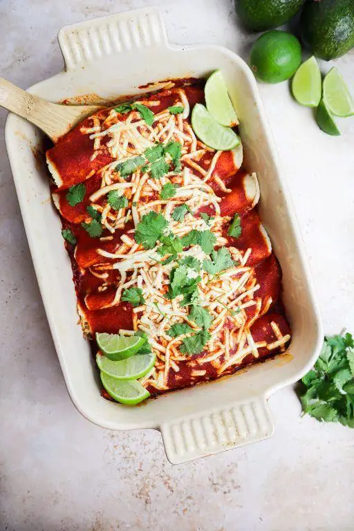 Chicken and Cauliflower Enchiladas