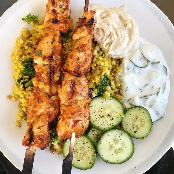 Chicken and Cauliflower Kebabs