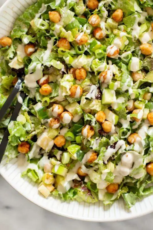 Chickpea Salad with Tahini Dressing