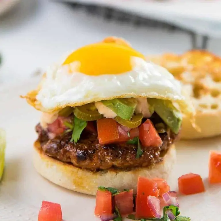 Chorizo Burgers with Fried Egg and Jalapenos