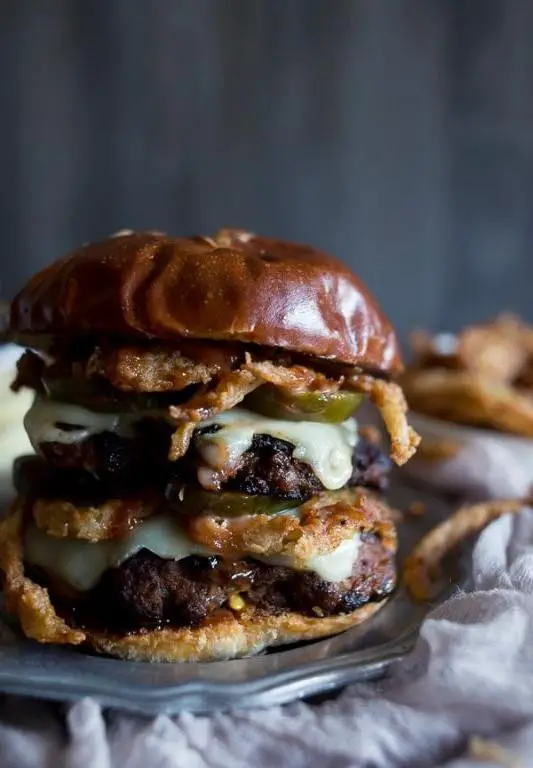 Chorizo and Bacon Double Patty Burgers