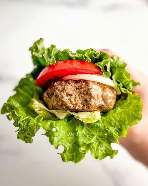 Classic Turkey Burger with Lettuce and Tomato