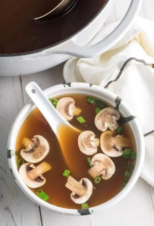 Clear Soup with Mushrooms