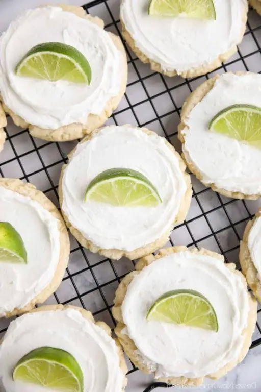 Coconut Lime Valentine Cookies
