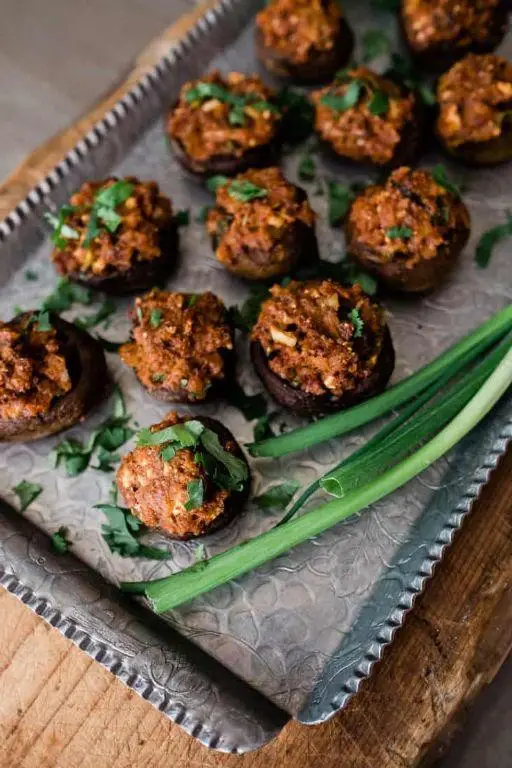 Cotija Cheese and Chorizo Stuffed Mushrooms