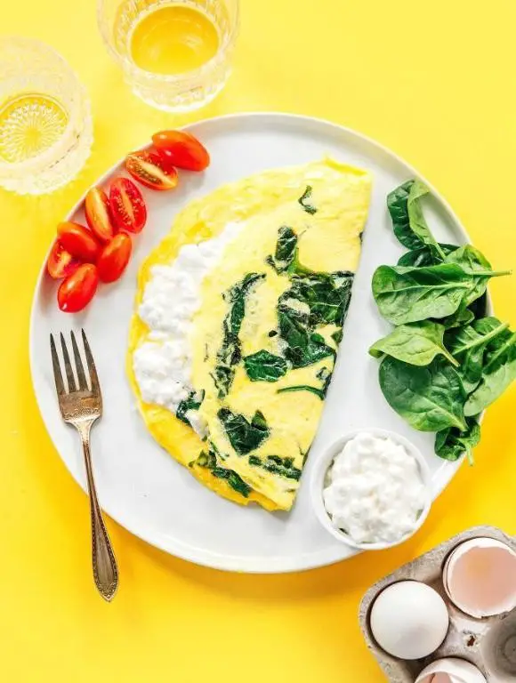 Cottage Cheese and Spinach Omelette