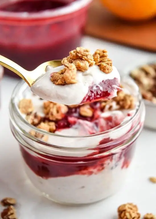 Cranberry Orange Yogurt Parfait