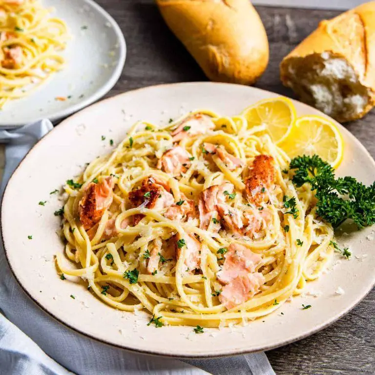 Creamy Lemon Salmon Pasta