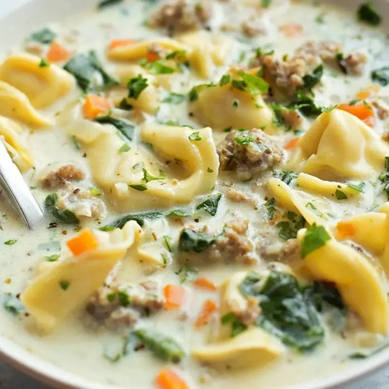 Creamy Sausage and Tortellini Soup