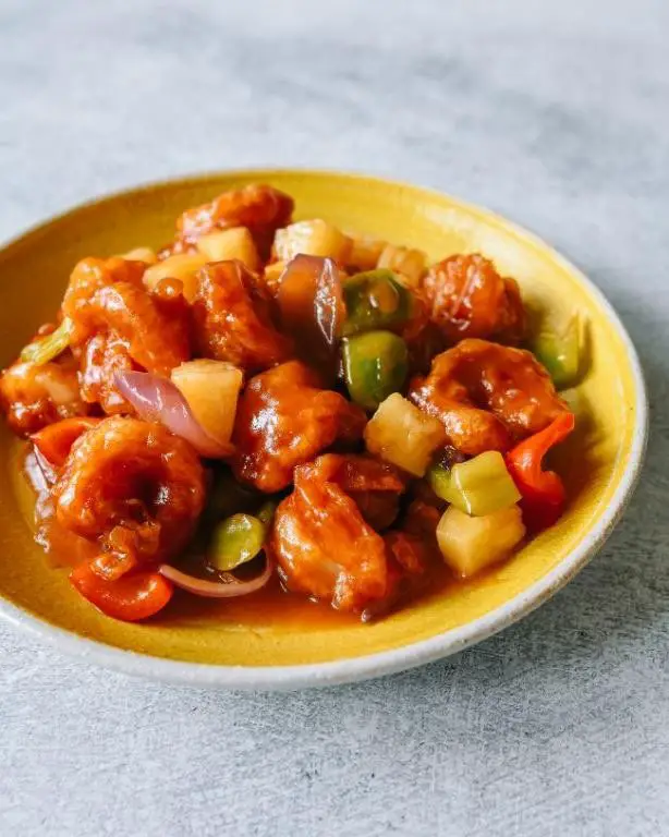 Crispy Sweet and Sour Shrimp with Bell Peppers