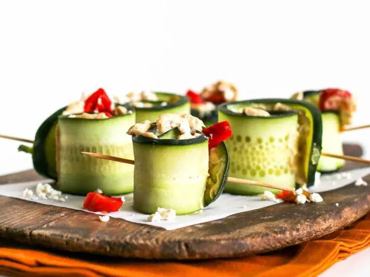 Cucumber and Hummus Roll-Ups