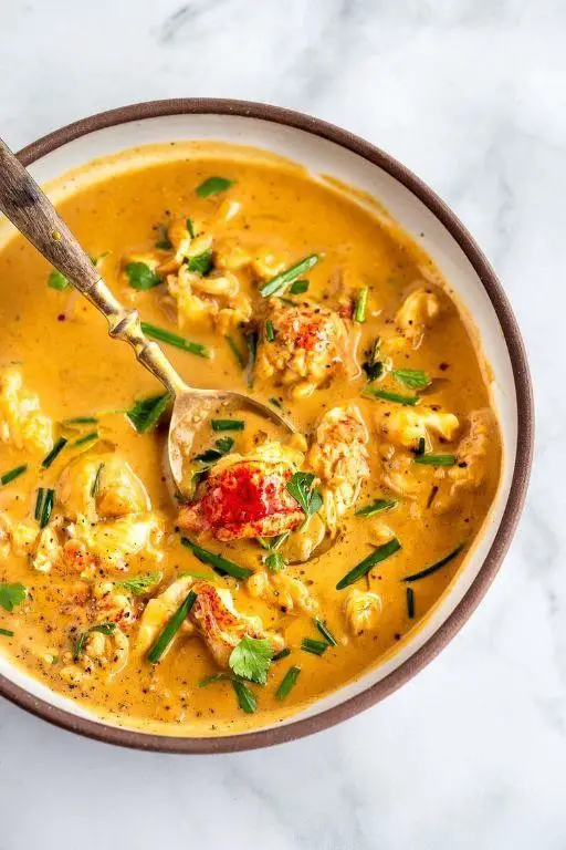 Curry Flavored Lobster Bisque