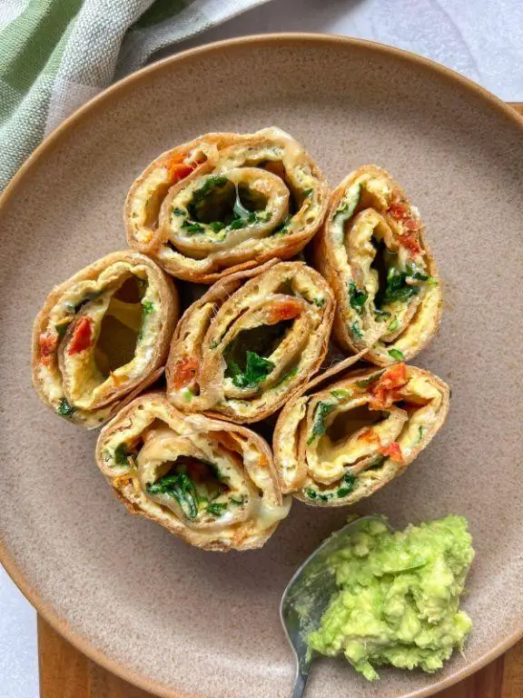 Egg Salad and Spinach Pinwheels