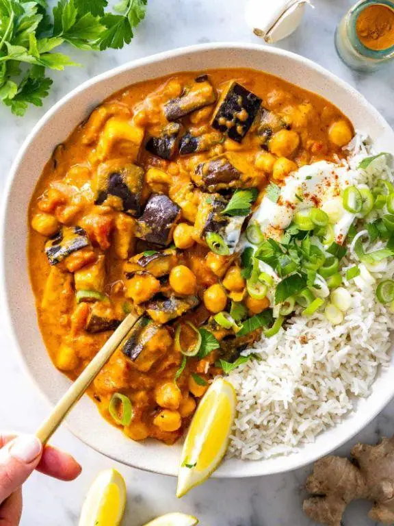 Eggplant Breakfast Curry