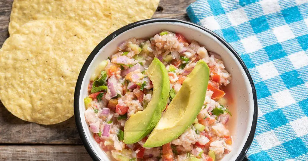 Flounder Ceviche with Avocado and Lime