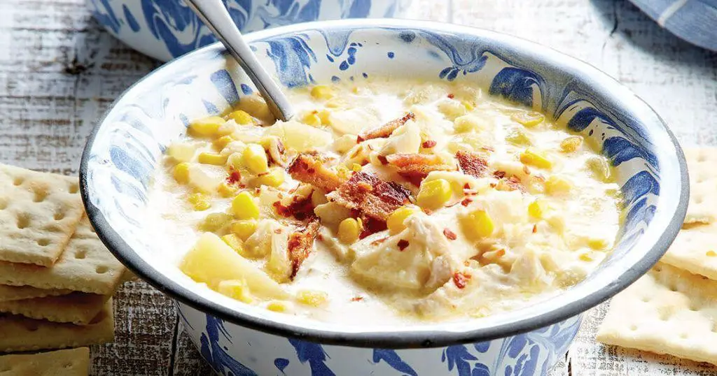 Flounder Chowder with Corn and Potatoes