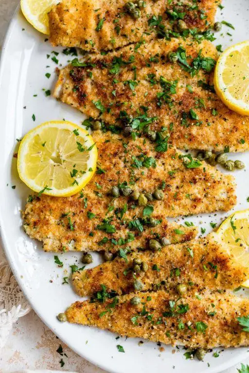 Flounder Piccata with Capers and White Wine