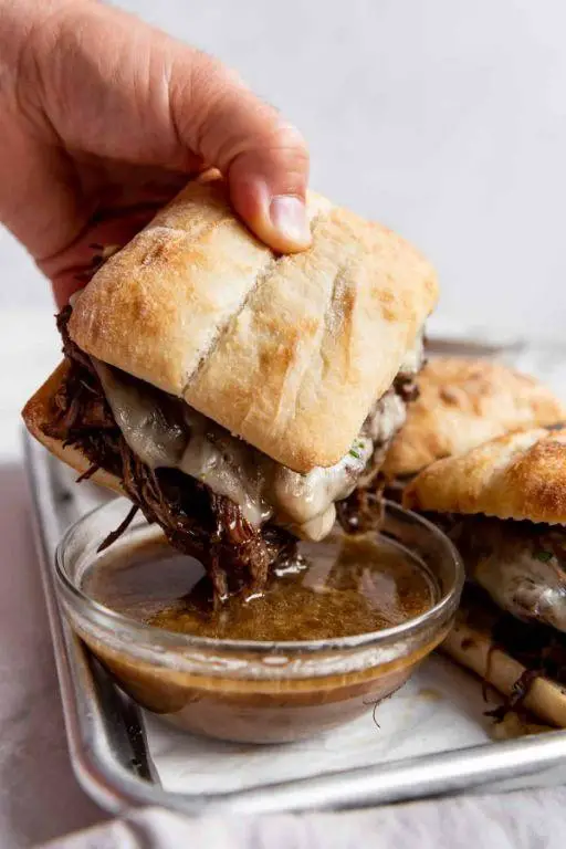 French Dip Pot Roast Sandwich with Au Jus