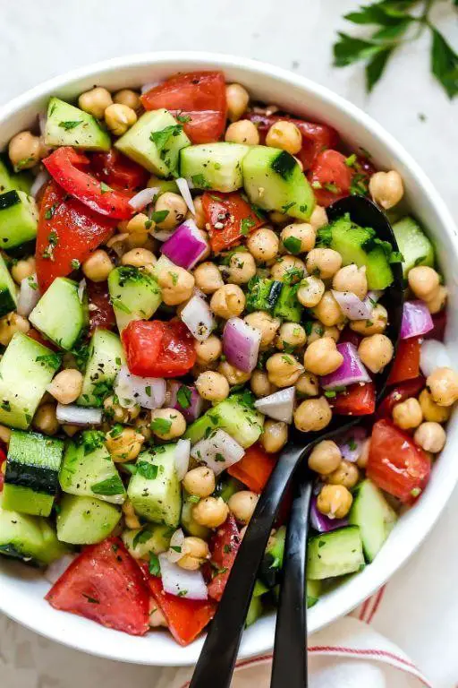 Garbanzo Bean and Cucumber Salad