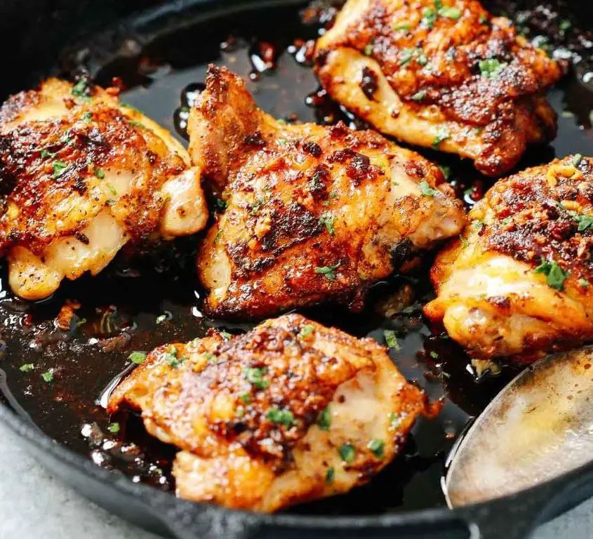 Garlic Butter Quick Boneless Chicken Thighs