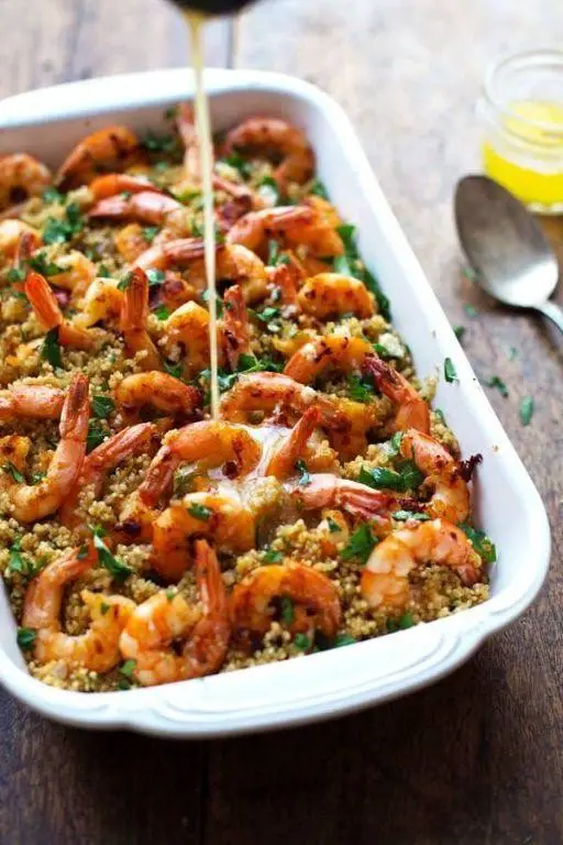 Garlic Butter Shrimp with Quinoa