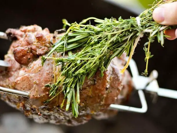 Garlic and Herb Rotisserie Lamb