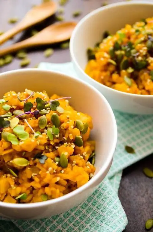 Golden Beet Risotto with Fresh Herbs