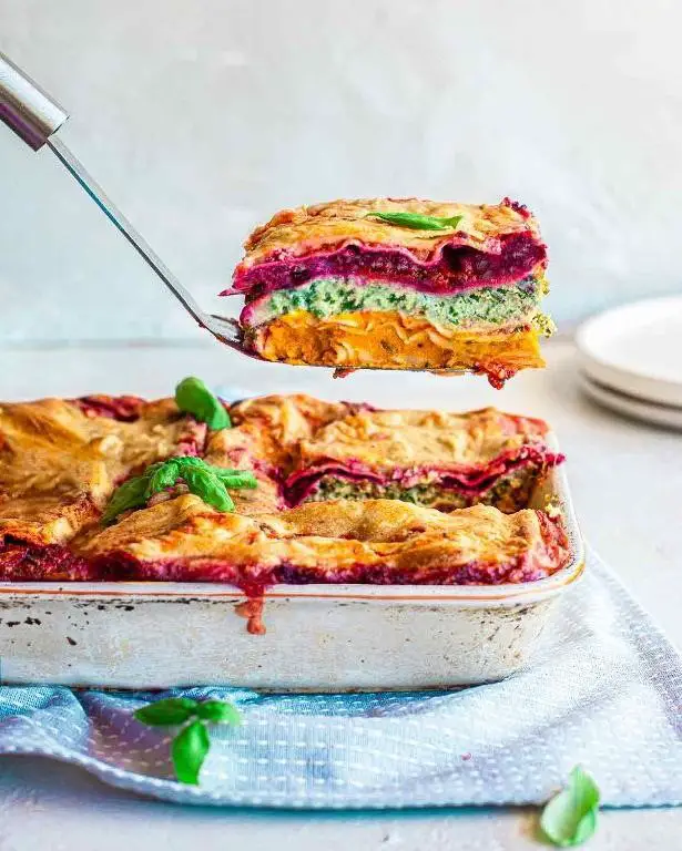 Golden Beet and Spinach Lasagna