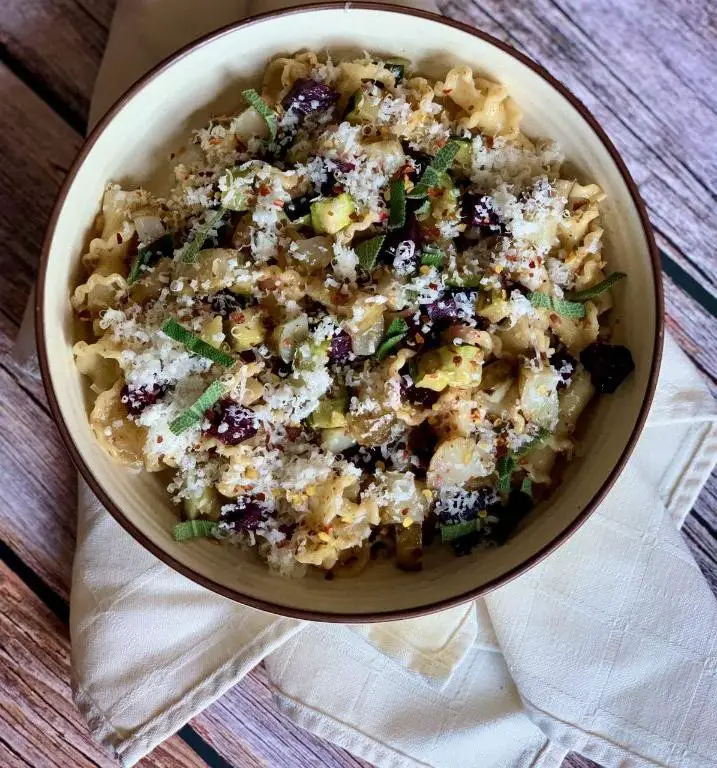 Golden Beet and Walnut Pasta