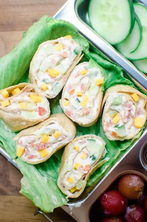Greek Yogurt and Cucumber Pinwheel Bites