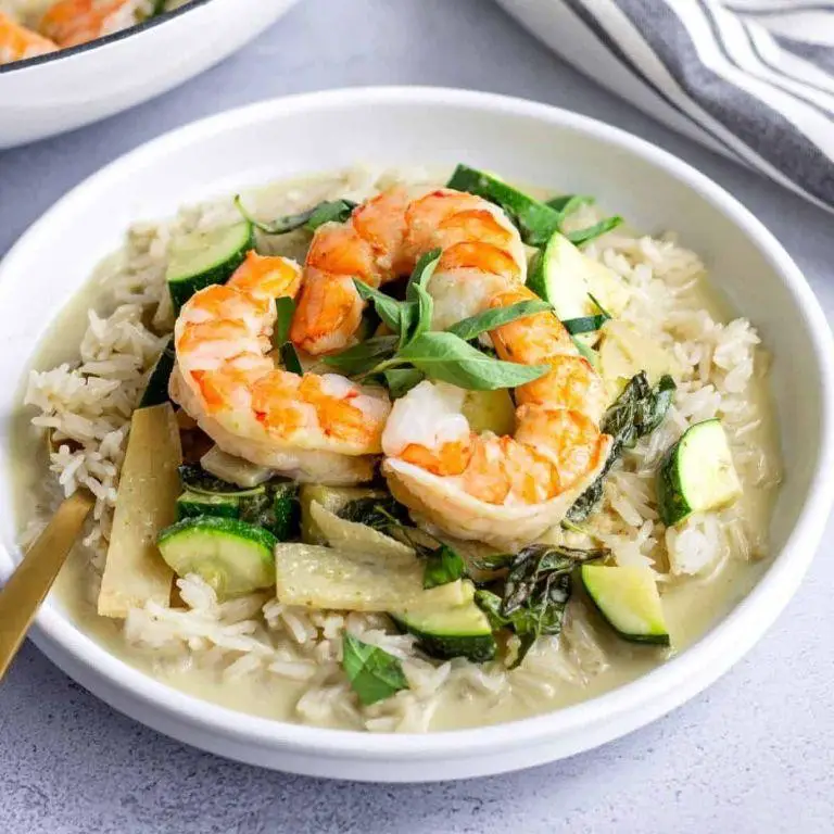 Green Curry Shrimp with Bamboo Shoots