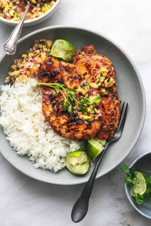 Grilled Caribbean Chicken with Pineapple Glaze