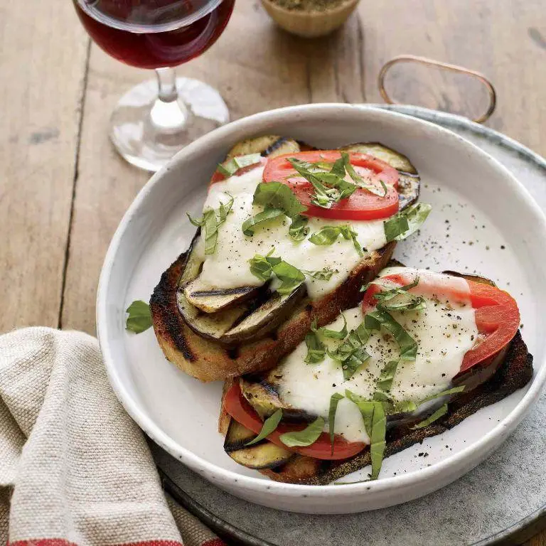 Grilled Eggplant Breakfast Sandwich