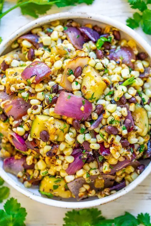 Grilled Grouper with Corn and Black Bean Salad