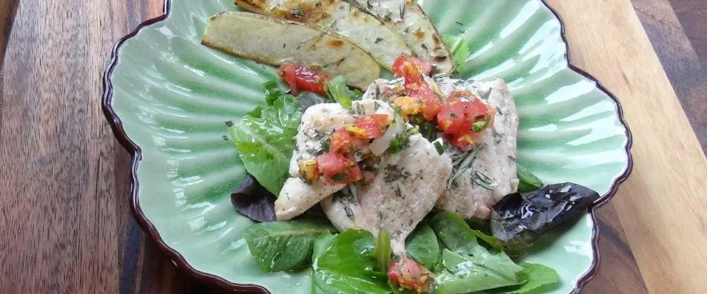 Grilled Grouper with Tomato Basil Relish