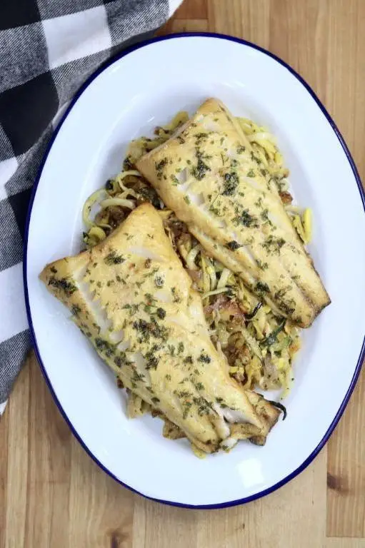 Grilled Grouper with Zucchini Noodles