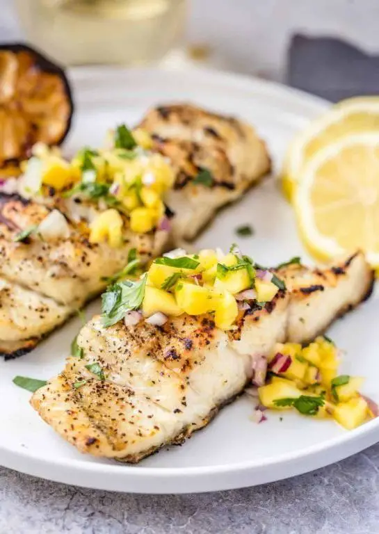 Grilled Halibut with Mango Salsa