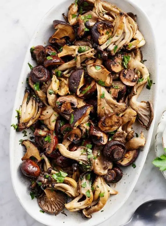 Grilled Mixed Mushrooms with Herbs