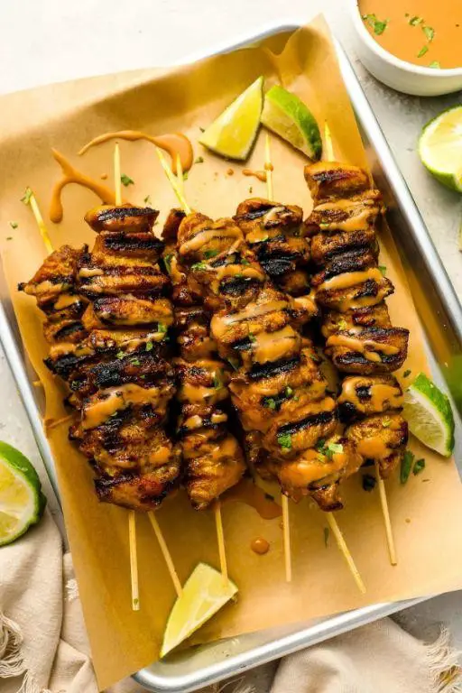 Grilled Spicy Thai Chicken Skewers