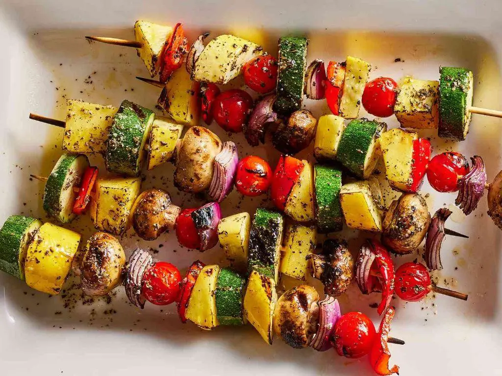 Grilled Spicy Vegetable Skewers