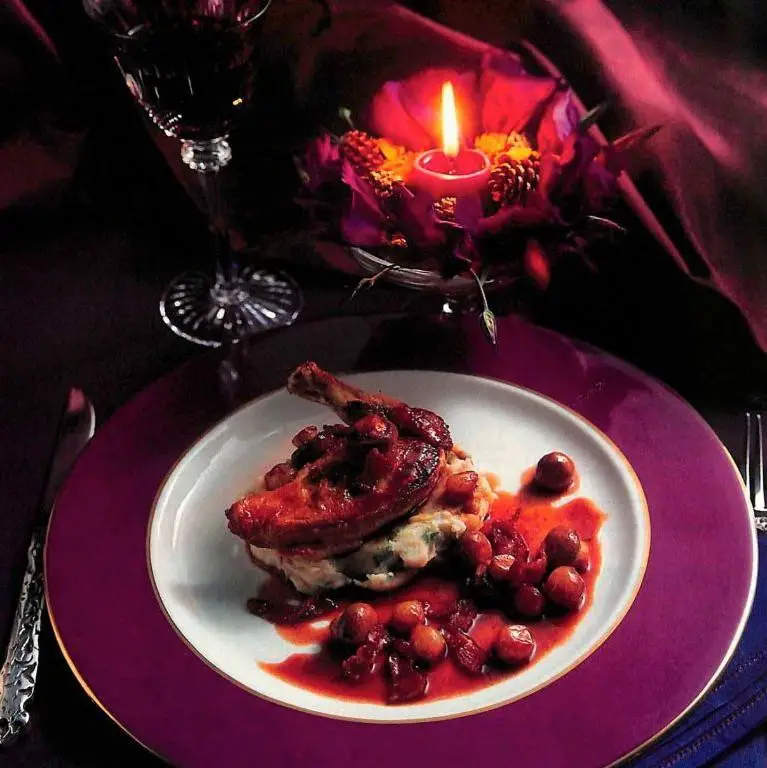 Guinea Fowl in Red Wine Sauce
