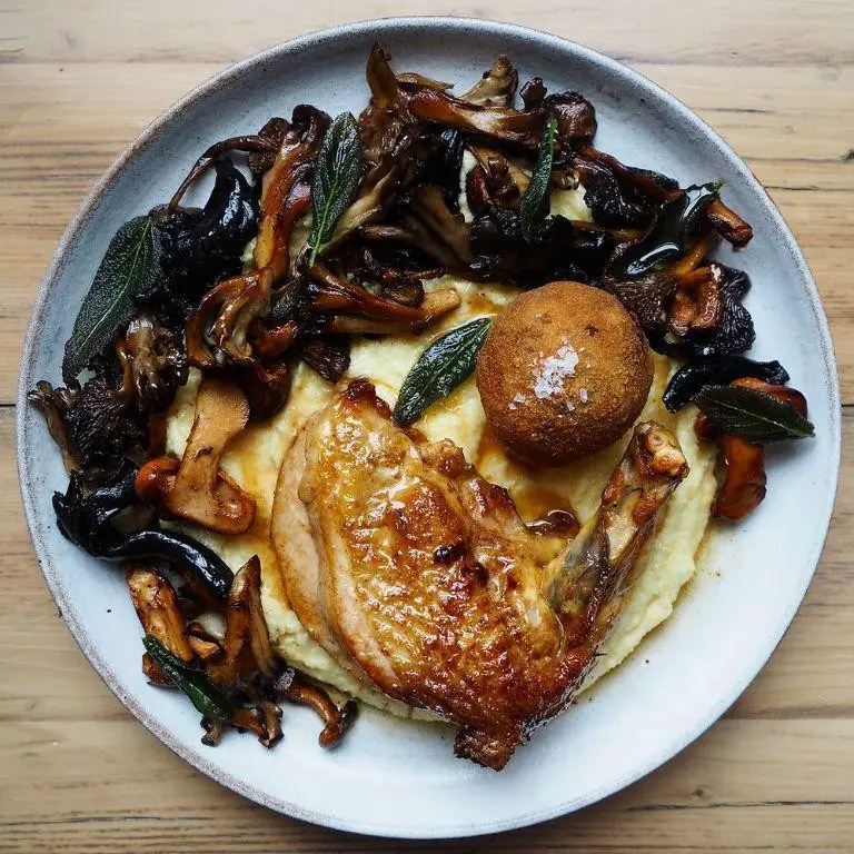 Guinea Fowl with Creamy Polenta