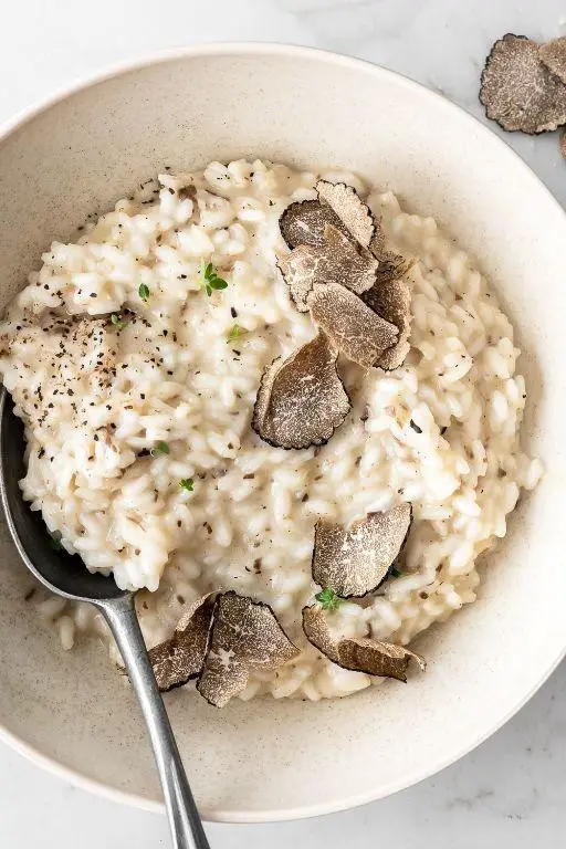 Halibut with Black Truffle Risotto