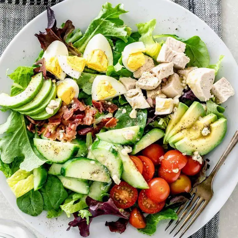 Healthy Cobb Salad with Turkey and Low-Fat Dressing