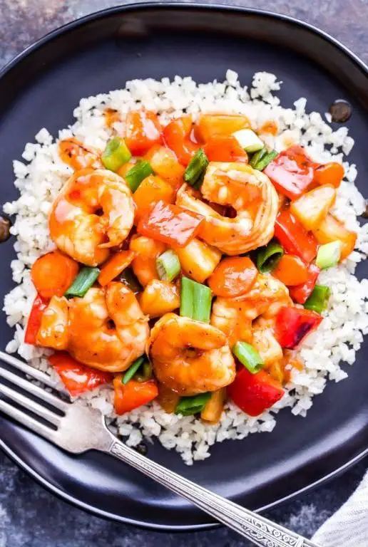 Healthy Sweet and Sour Shrimp Stir Fry