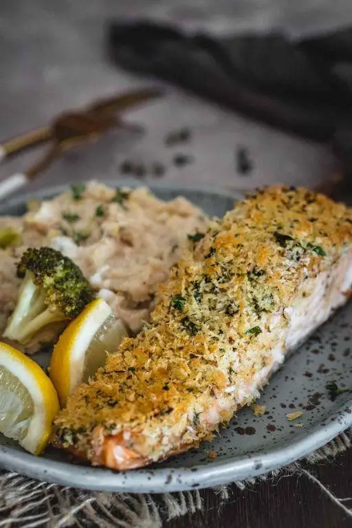 Herb Crusted Breaded Salmon
